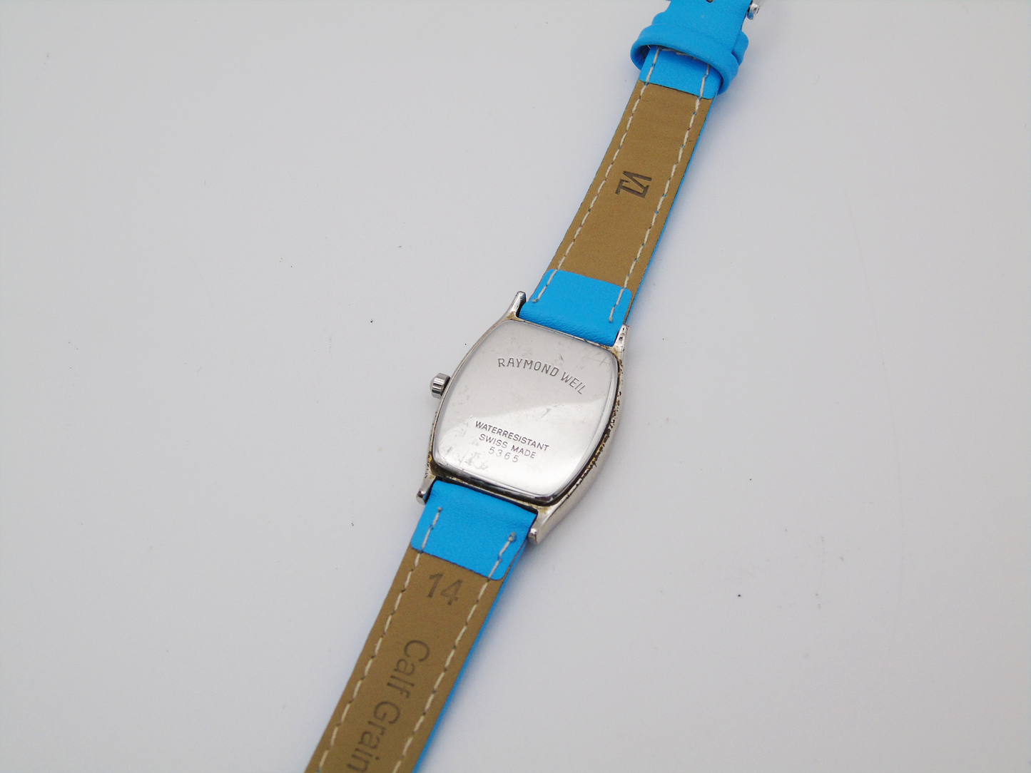 Raymond Weil Ladies Watch – Swiss Date Watch with Box & Papers | Blue Leather Strap - Gems Forgotten