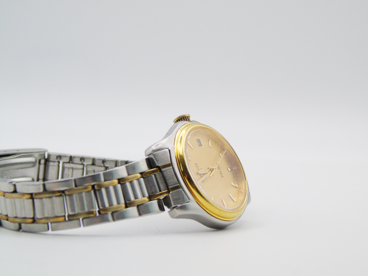 Vintage Tissot Ladies Watch Quartz Swiss Watch Tissot PR50 Two Tone Gold and Silver Tone Wristwatch Elegant - Gems Forgotten