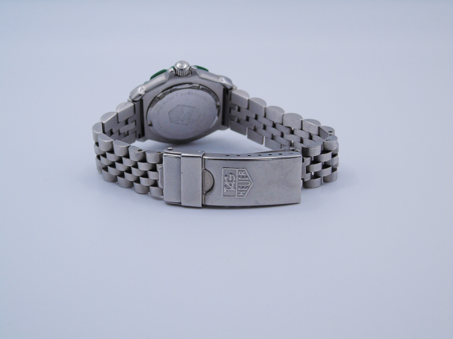 Vintage Tag Heuer Watch Professional Green Bezel Lumi Dial Light up Dial Watch Small 90s Quartz Wristwatch Unique Swiss Watch - Gems Forgotten