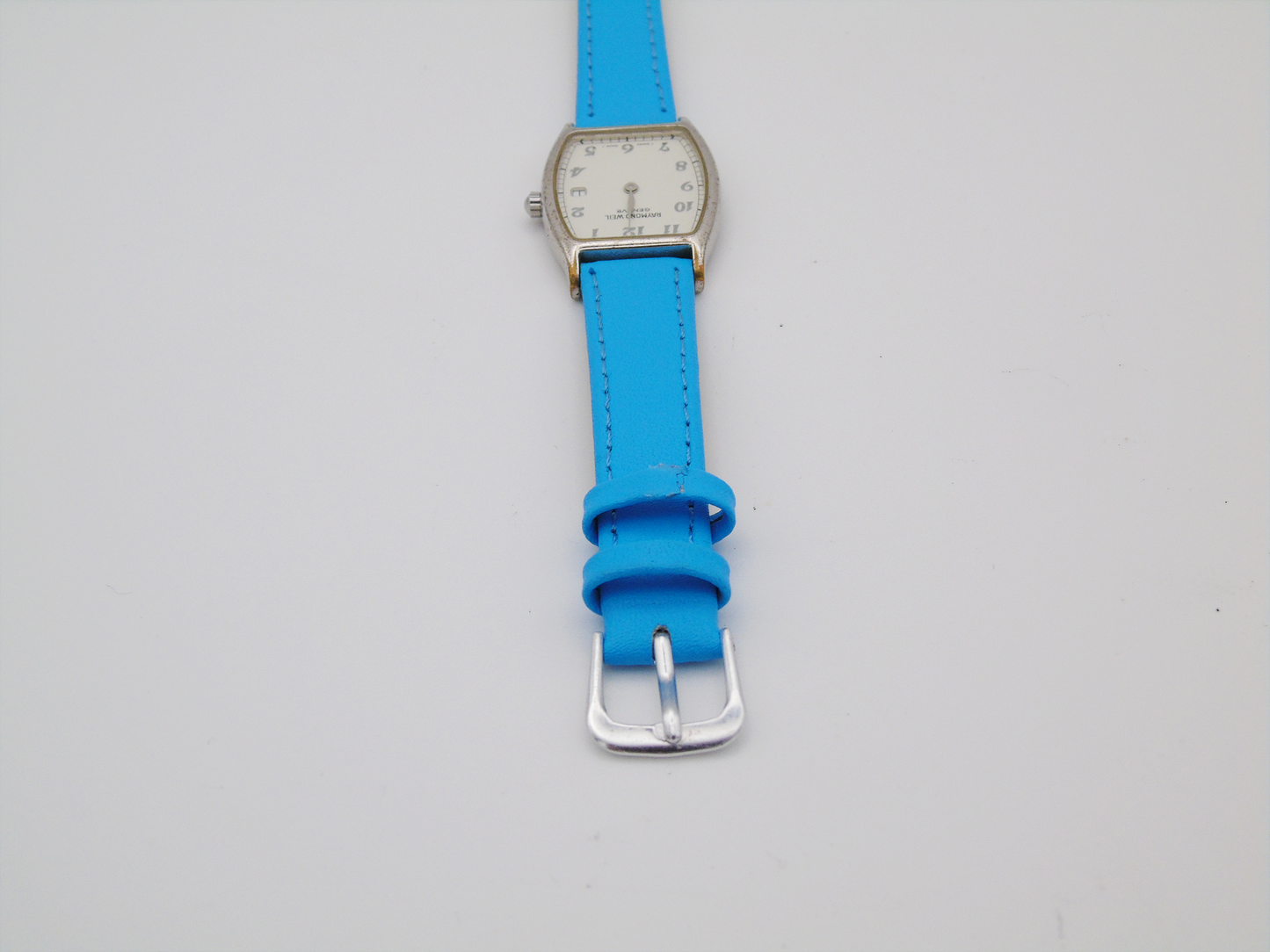 Raymond Weil Ladies Watch – Swiss Date Watch with Box & Papers | Blue Leather Strap - Gems Forgotten
