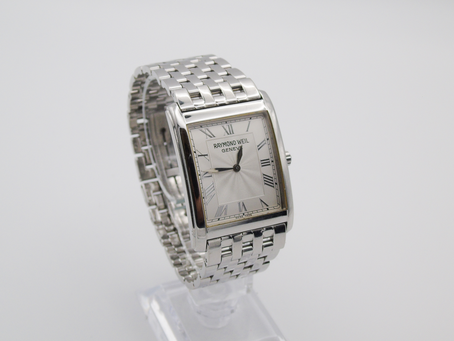 Raymond Weil Mens Tank Watch – Sapphire Crystal, Analogue Display, Great Condition - Gems Forgotten