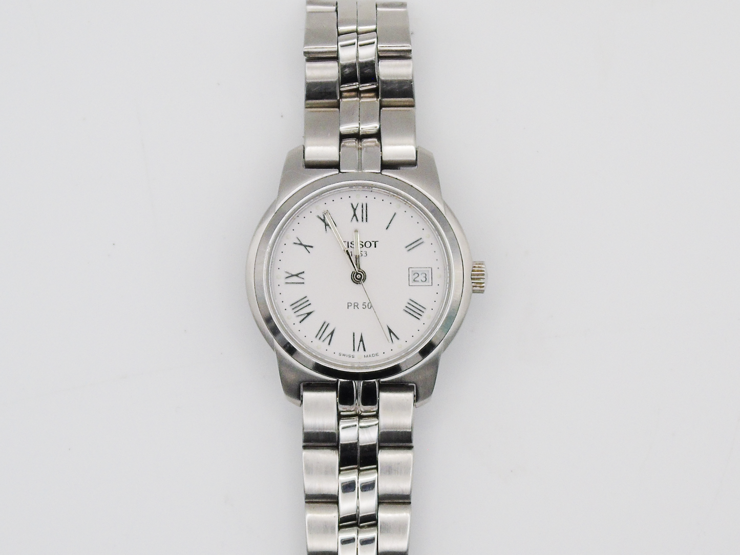 Tissot PR50 Ladies Watch Silver Tone Swiss Quartz Watch Small Wrist Elegant Steel - Gems Forgotten