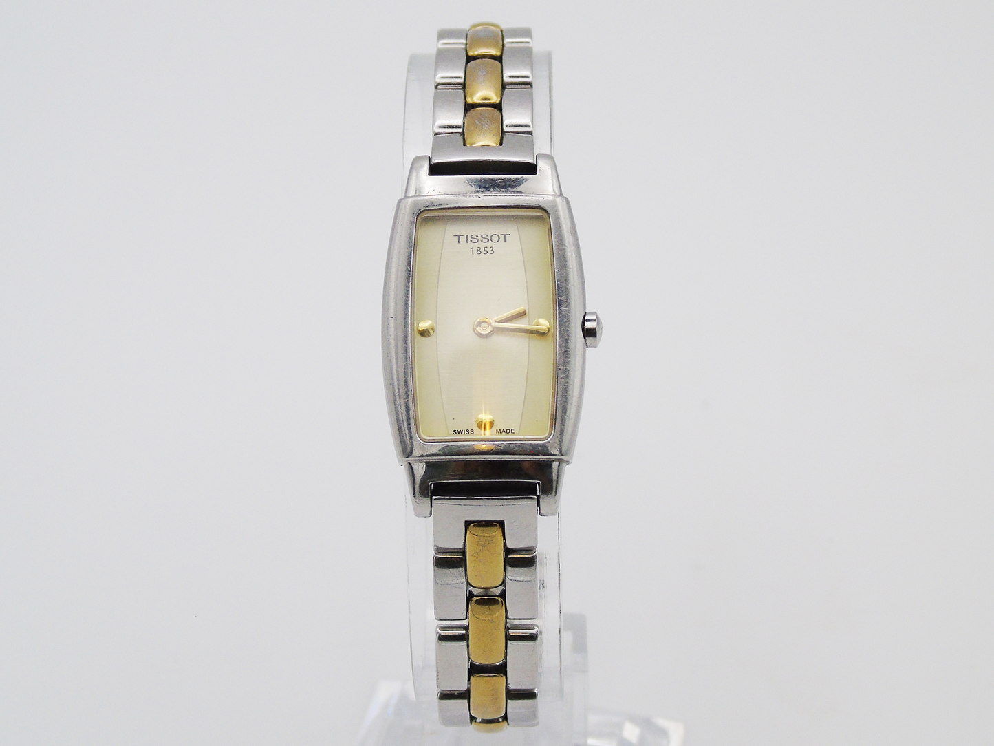 Vintage Tissot Ladies Watch Two Tone Gold and Silver Tone Quartz Swiss Tank Watch - Gems Forgotten