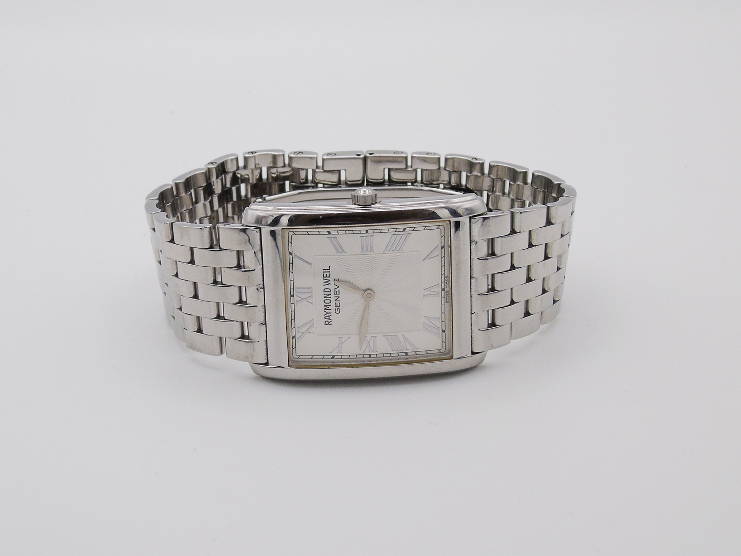 Raymond Weil Mens Tank Watch – Sapphire Crystal, Analogue Display, Great Condition - Gems Forgotten