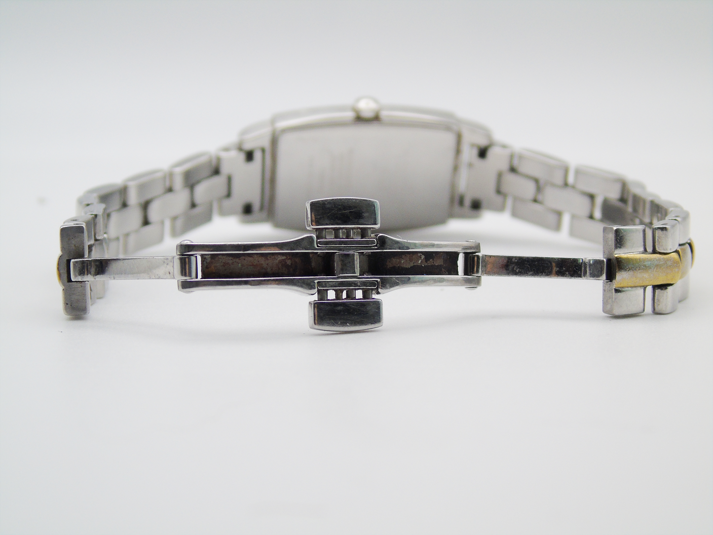 Vintage Tissot Ladies Watch Two Tone Gold and Silver Tone Quartz Swiss Tank Watch - Gems Forgotten