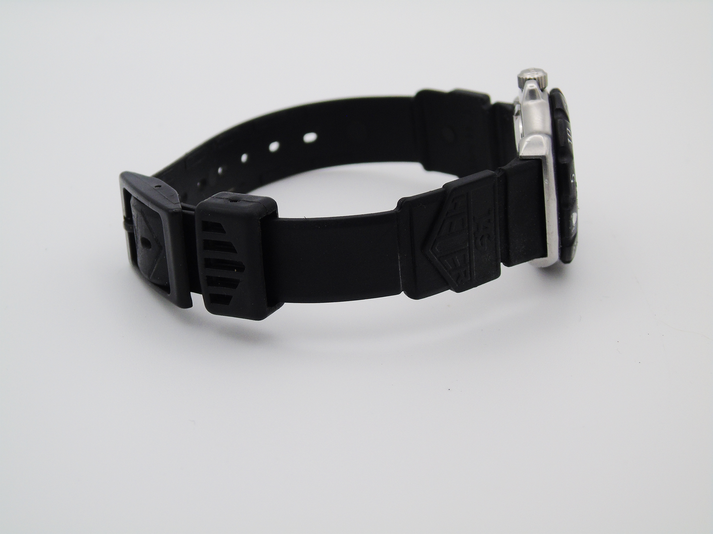 Vintage Tag Heuer Watch Professional Green Black Lumi Hour Markers Watch Small 90s Quartz Wristwatch Unique Swiss Watch - Gems Forgotten