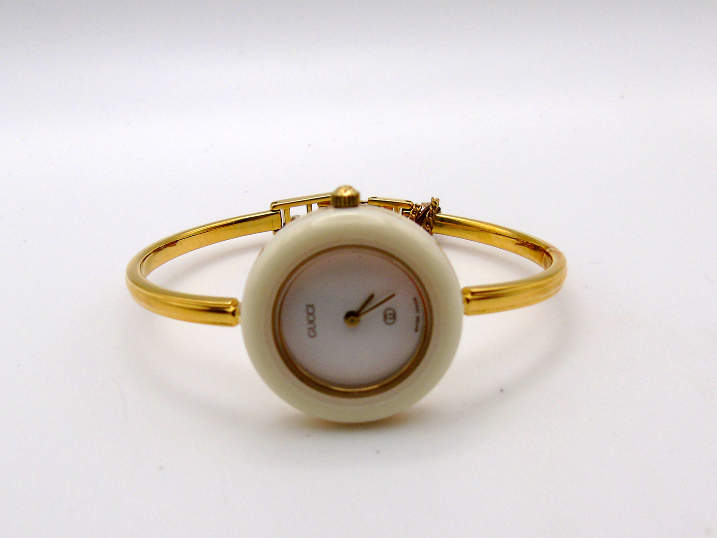 Vintage Gucci Change Bezel Watch – Gold-Plated with 10 Interchangeable Bezels & Box Proof of Athenticity G31 - Gems Forgotten