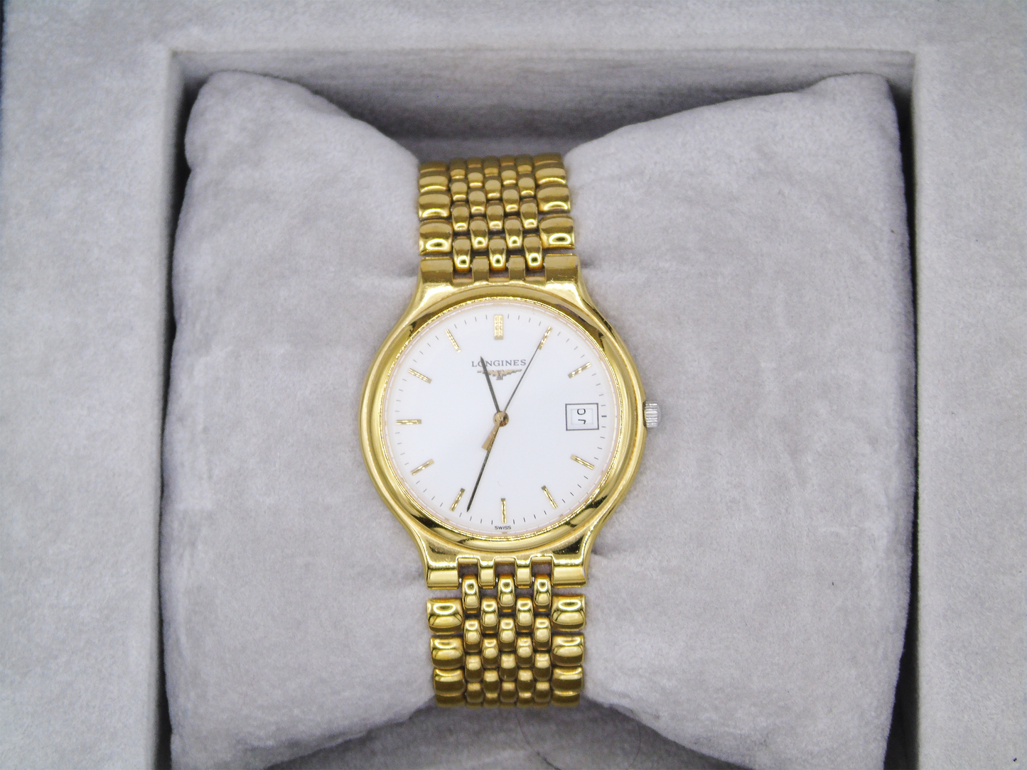 Vintage Longines Flagship Gold Watch with Box Paper - Gems Forgotten