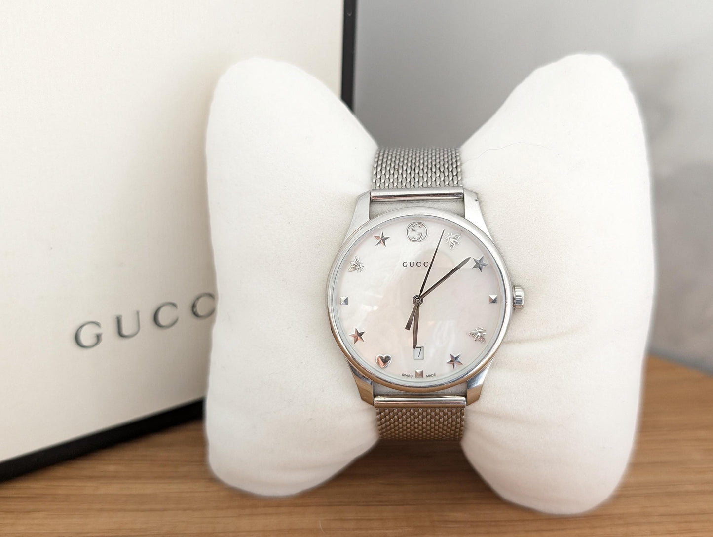 Gucci G-timeless MOP Watch Mother of Pearl Dial Quartz - Gems Forgotten