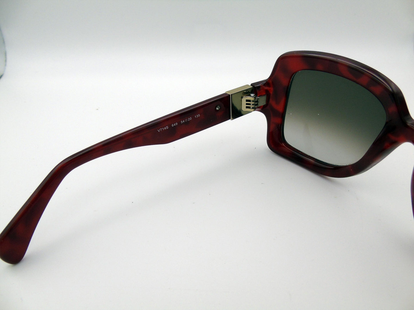 Vintage Valentino Ladies Oversized Sunglasses – Brown Red Frame with Black Shades - Gems Forgotten