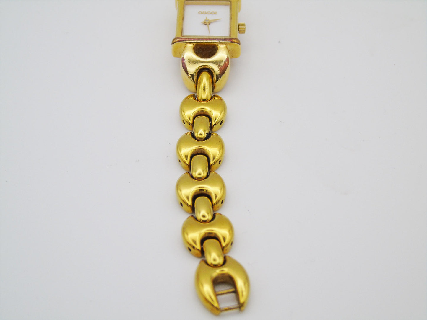 Gucci Ladies Gold Watch – Rare Gucci 1800L Model with Tank Watch Face & Interchangeable Straps - Gems Forgotten