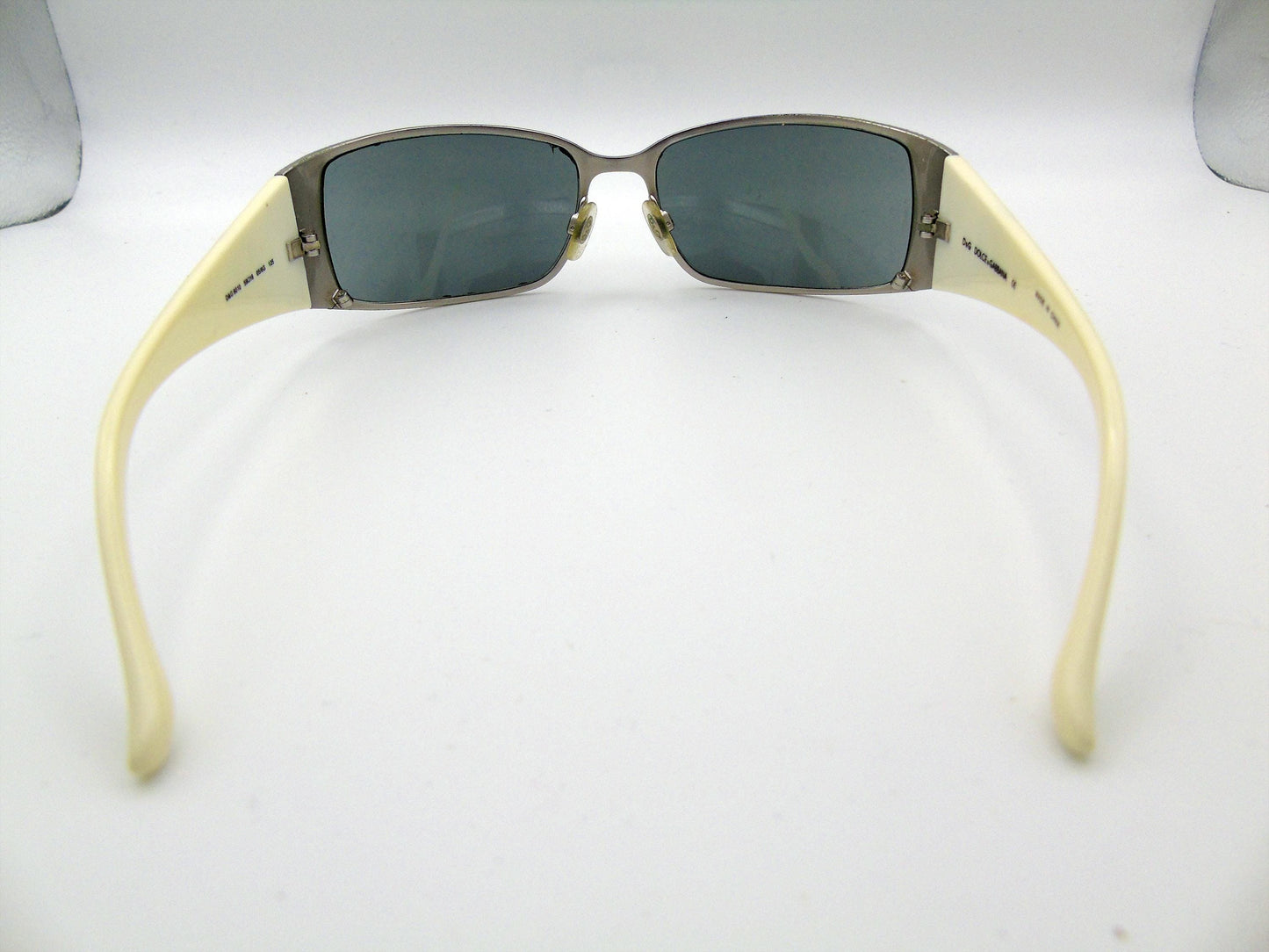 Vintage Dolce and Gabbana Ladies Sunglasses – White Frame Retro Shades D&G - Gems Forgotten