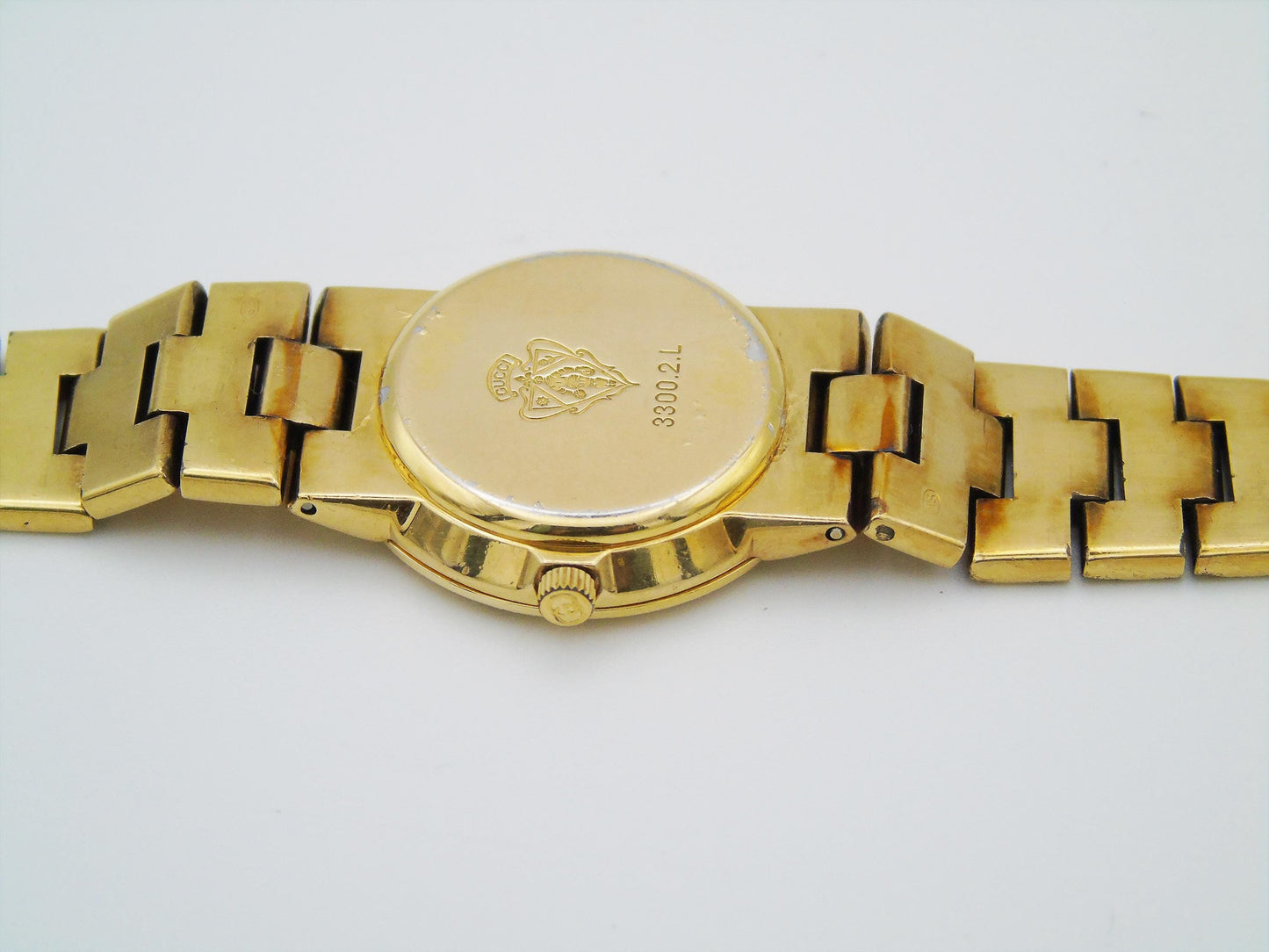 Gucci 3300L Gold-Plated Watch – With Box& Authenticity Card Green Dial - Gems Forgotten