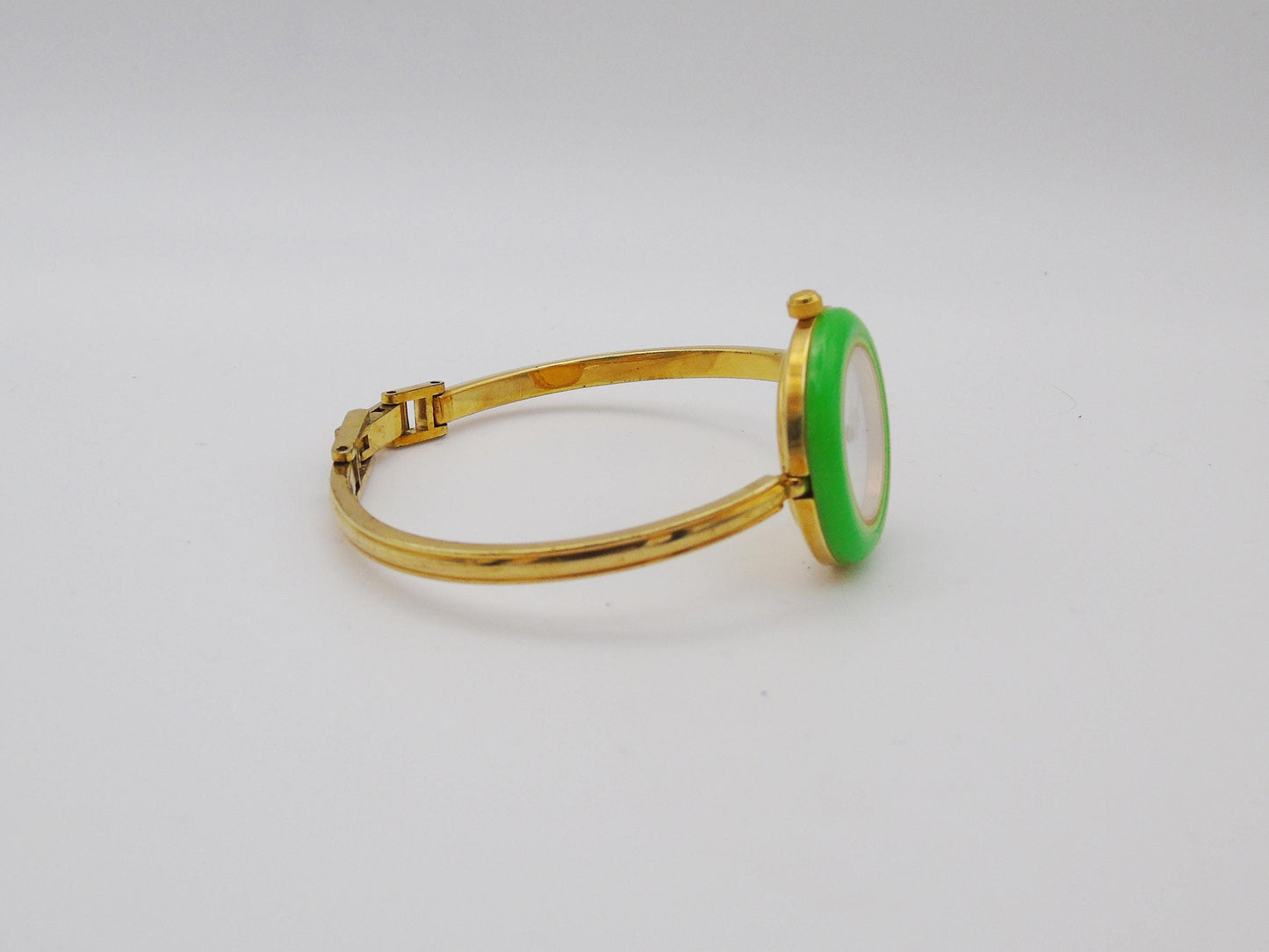 Working Vintage Gucci Bezel Watch 90s Change Bezel Gold Bracelet Bangle Watch Wristwatch Elegant Gold - Gems Forgotten