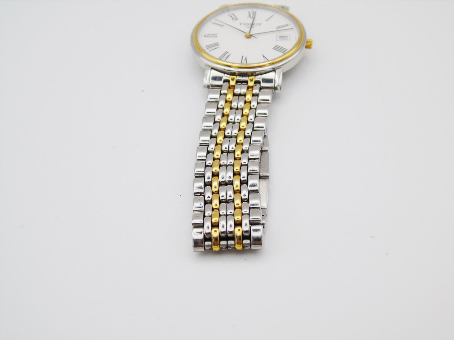 Mens Tissot Watch Two Tone Swiss Gold and Silver Gents Wristwatch Unique Gift for Him