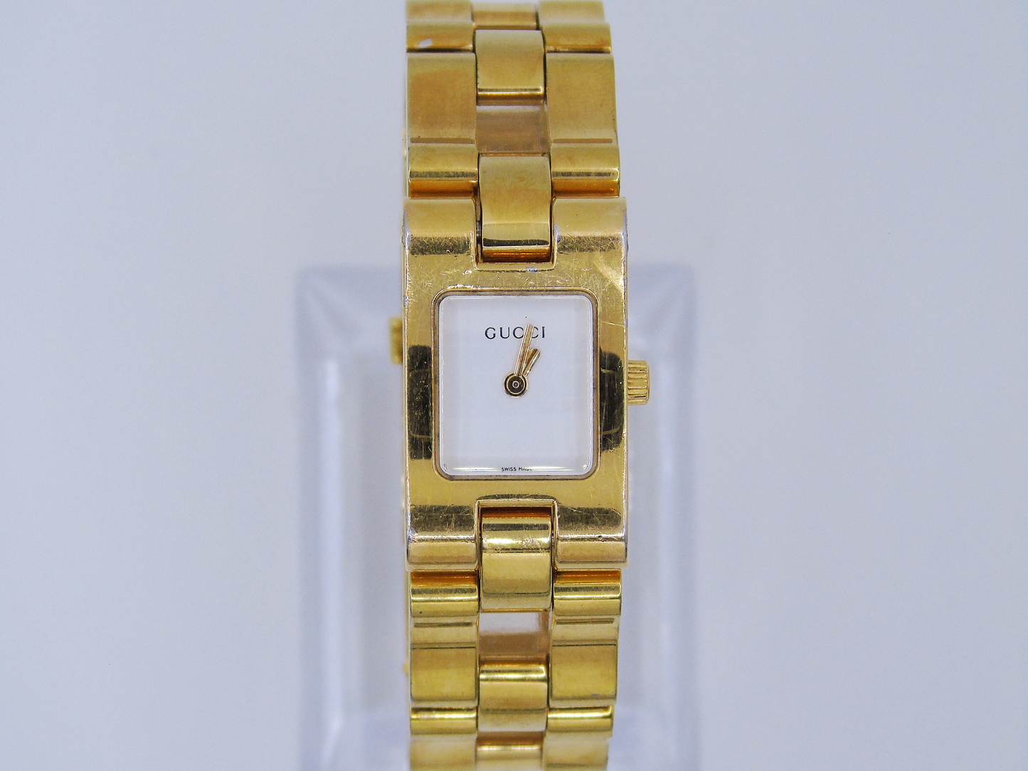Vintage Gucci Watch 2305L Gold Plated Elegant Gucci Tank Wristwatch Elegant Designer Bracelet Watch Jewellery - Gems Forgotten