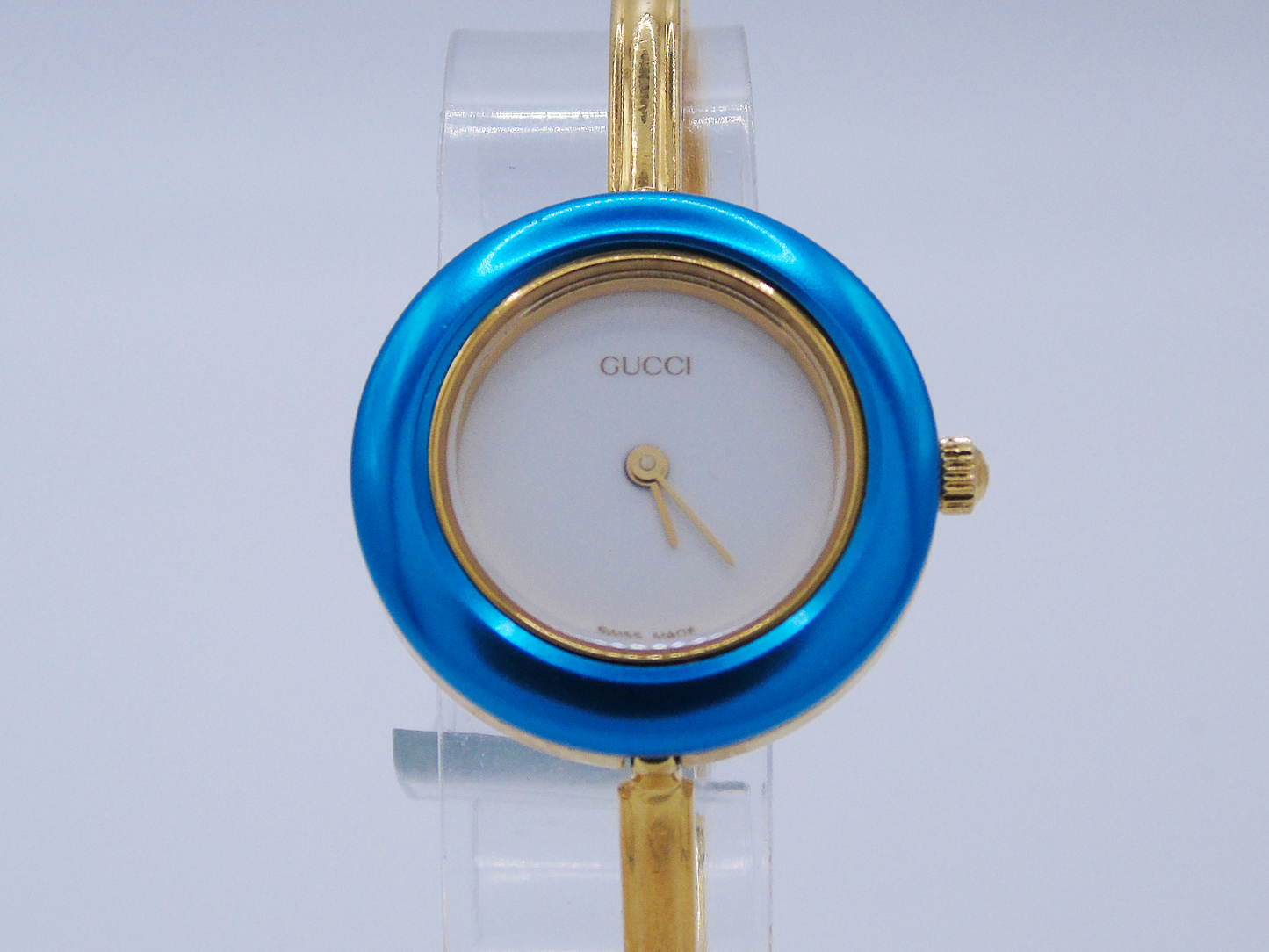 Vintage Gucci Change Bezel Watch – Gold-Plated with 12 Interchangeable Bezels & Box - Gems Forgotten