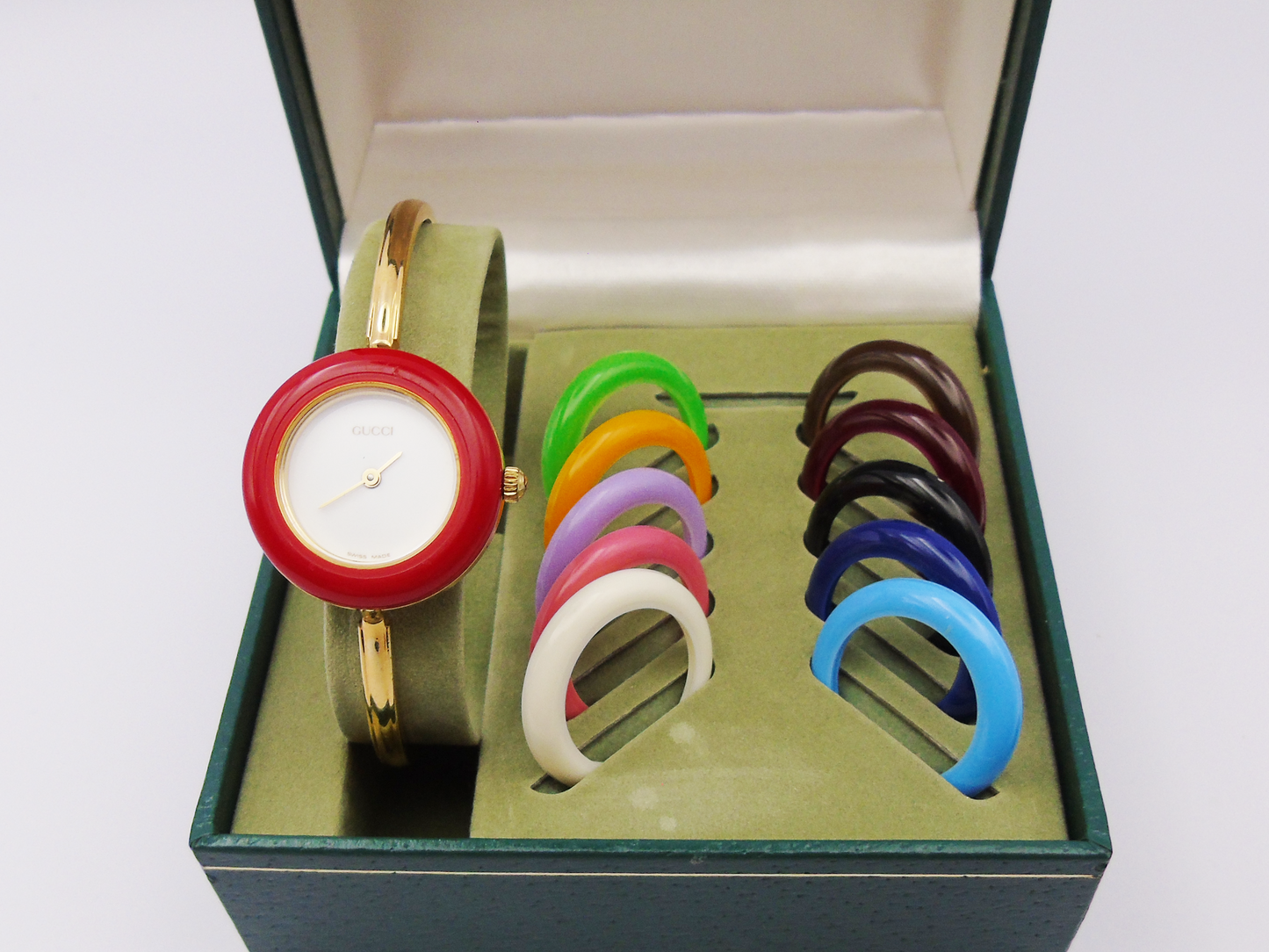 Gucci 1100L Gold Plated Watch - Change Bezel Watch