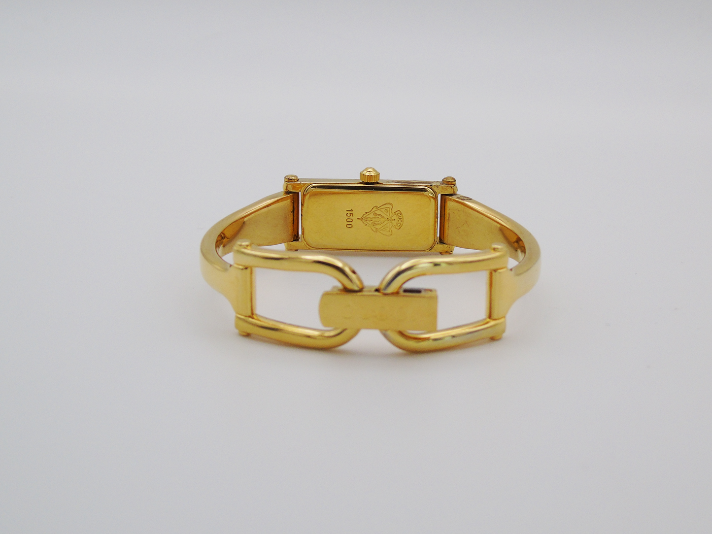 Gucci Ladies Gold Watch – Stunning Gucci 1500L Model with Tank Watch Face & Mother of Pearl Dial G09 - Gems Forgotten 