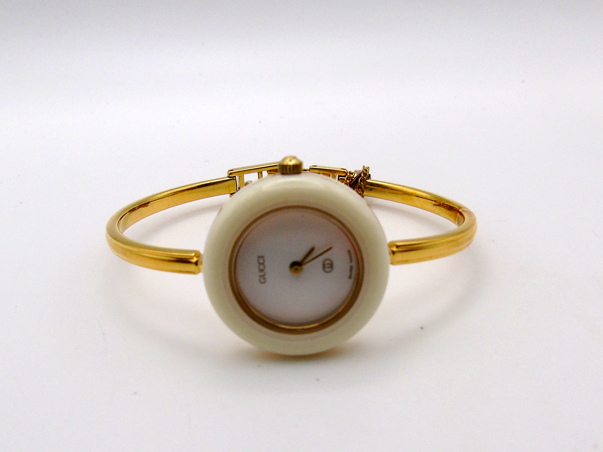 Vintage Gucci Change Bezel Watch – Gold-Plated with 10 Interchangeable Bezels & Box Proof of Athenticity G31 - Gems Forgotten 