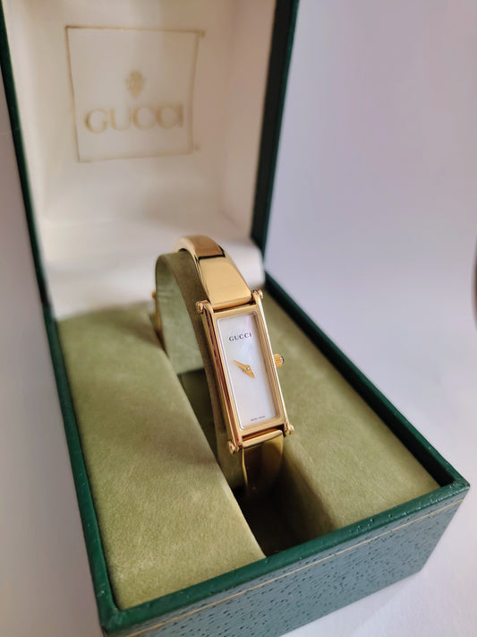 Gucci 1500L Ladies Watch - Gold Plated with MOP dial - Gems Forgotten 