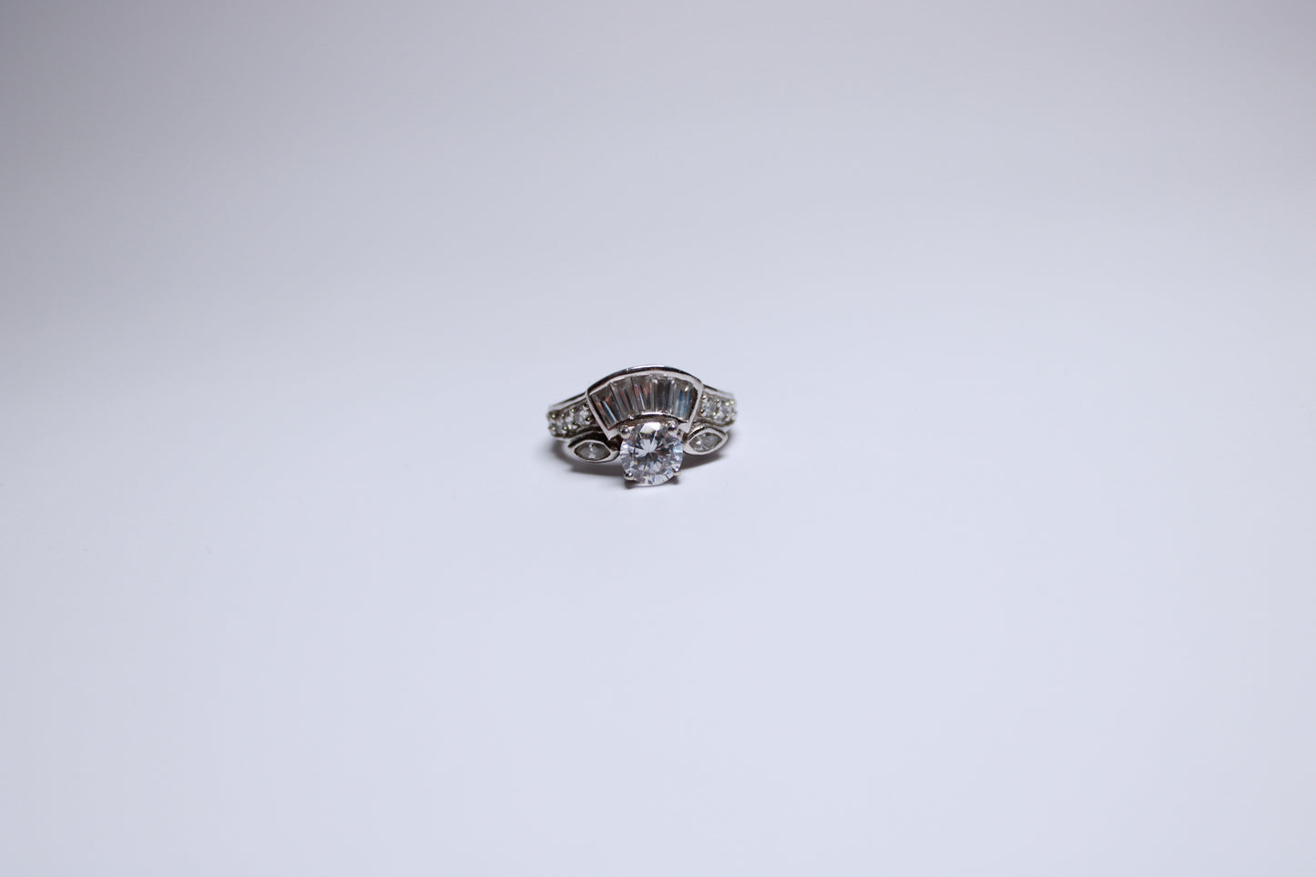 Ladies Silver Ring (925) Art Deco - Gems Forgotten 