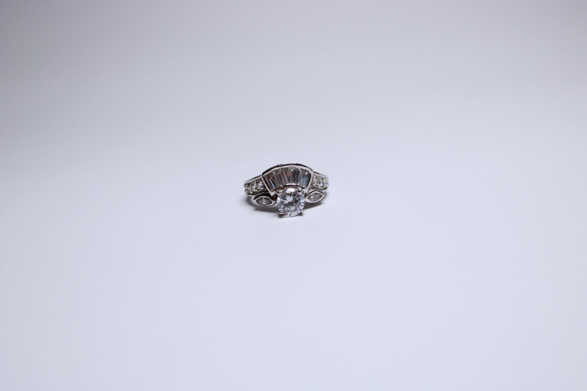Ladies Silver Ring (925) Art Deco - Gems Forgotten 