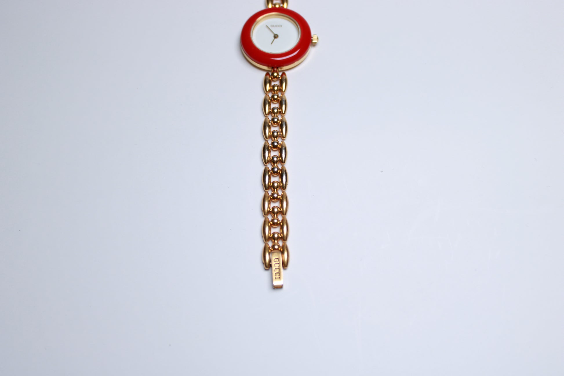 Working Vintage Gucci Bezel Watch  with a Rice Link - Gems Forgotten 