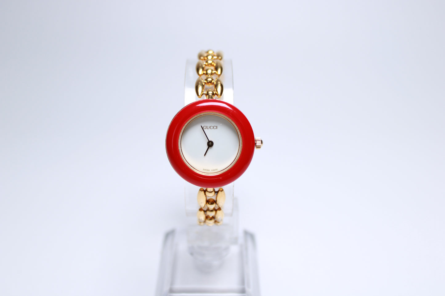 Working Vintage Gucci Bezel Watch  with a Rice Link - Gems Forgotten 
