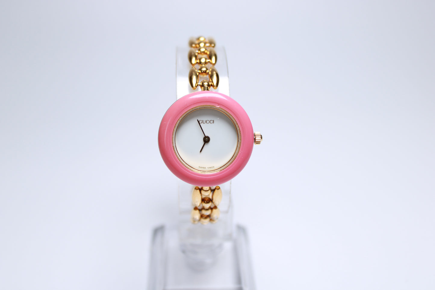 Working Vintage Gucci Bezel Watch  with a Rice Link - Gems Forgotten 