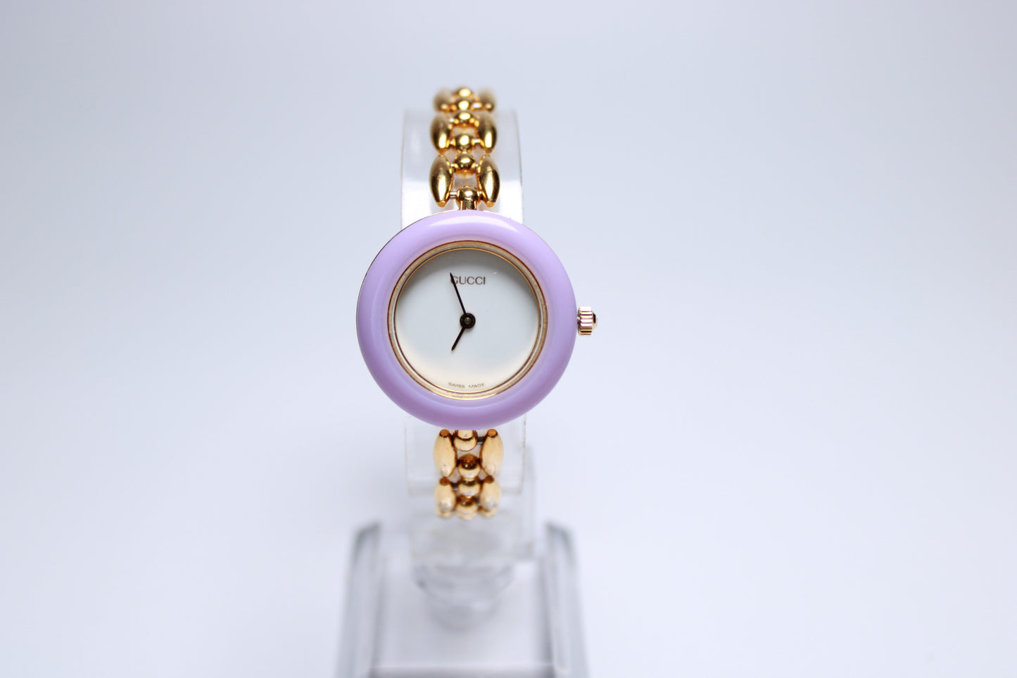 Working Vintage Gucci Bezel Watch  with a Rice Link - Gems Forgotten 