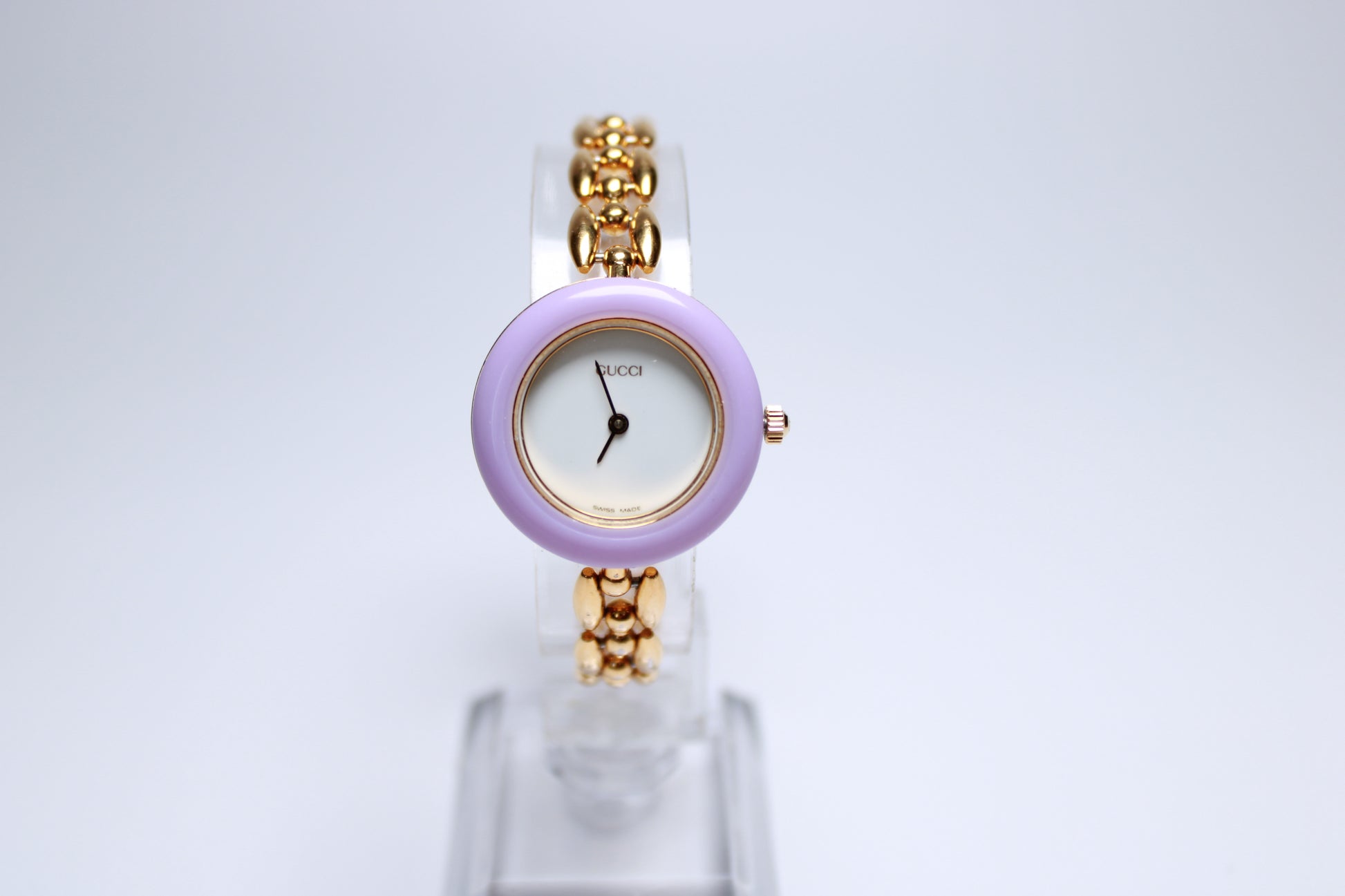 Working Vintage Gucci Bezel Watch  with a Rice Link - Gems Forgotten 