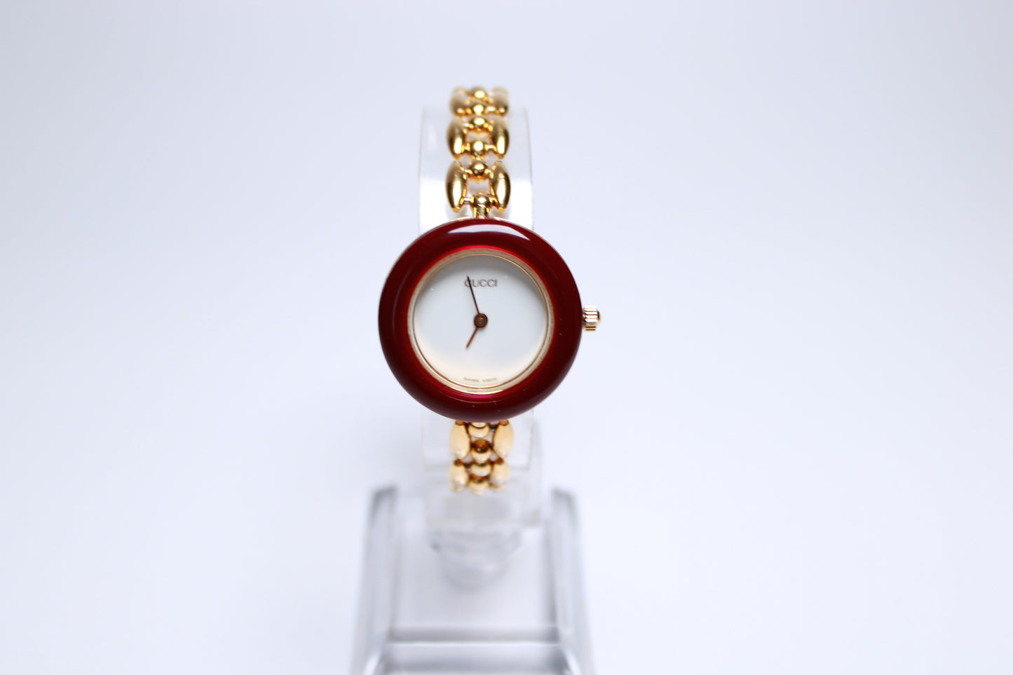 Working Vintage Gucci Bezel Watch  with a Rice Link - Gems Forgotten 