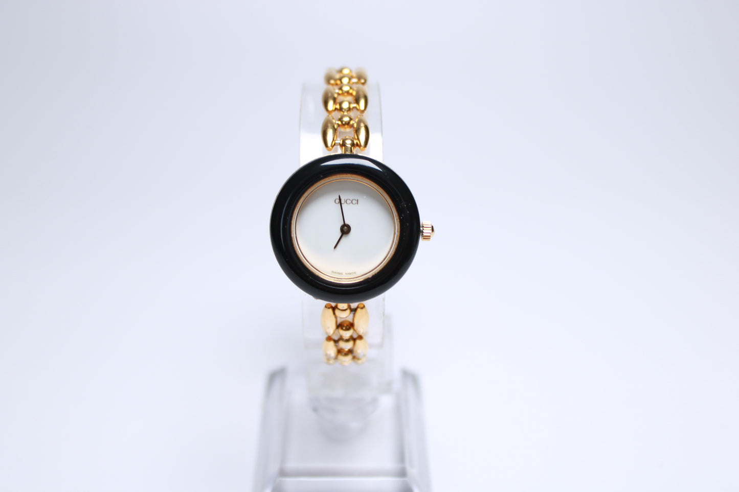 Working Vintage Gucci Bezel Watch  with a Rice Link - Gems Forgotten 