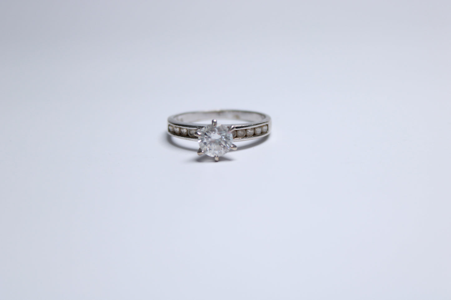 Vintage Ladies Silver Ring (925) Solitaire - Gems Forgotten 