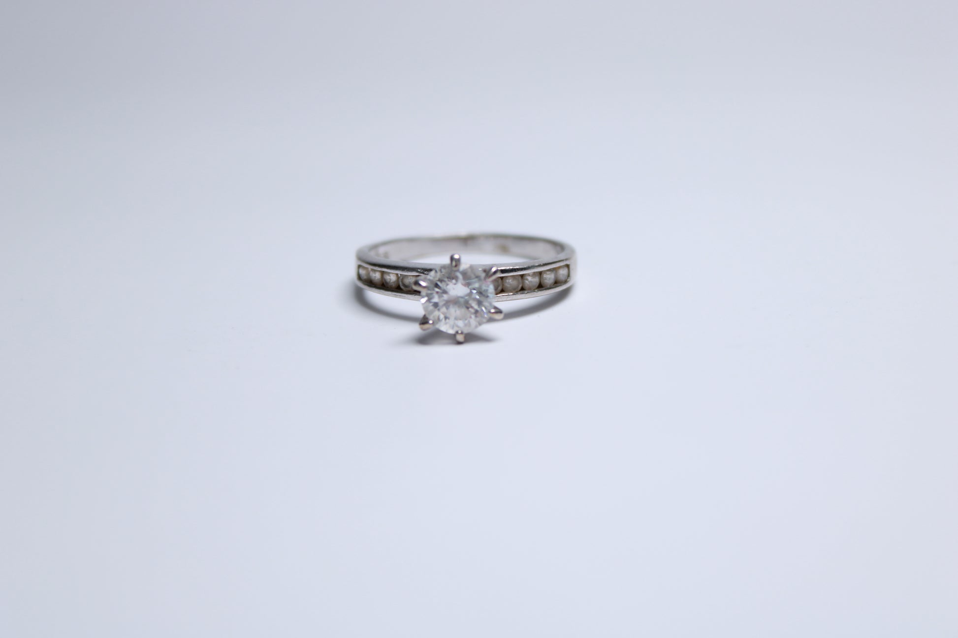 Vintage Ladies Silver Ring (925) Solitaire - Gems Forgotten 