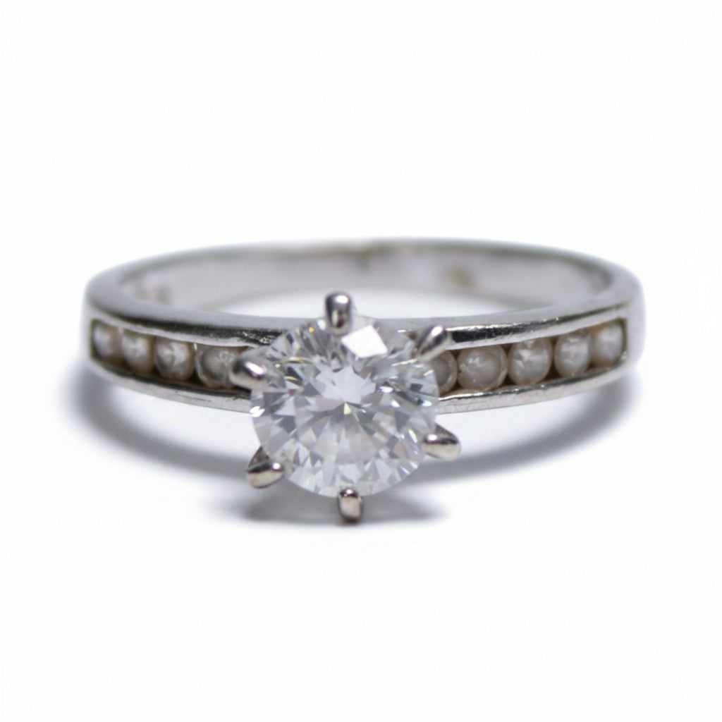 Vintage Ladies Silver Ring (925) Solitaire - Gems Forgotten 