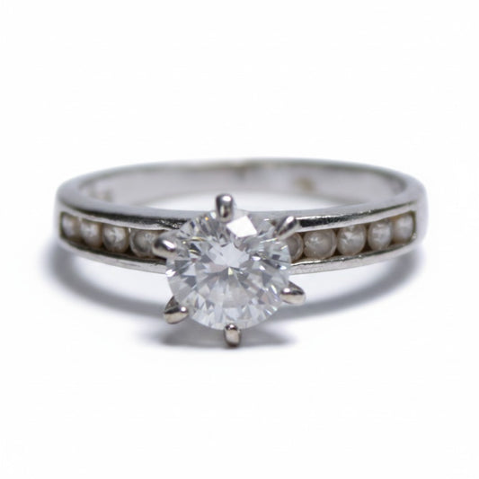 Vintage Ladies Silver Ring (925) Solitaire - Gems Forgotten 