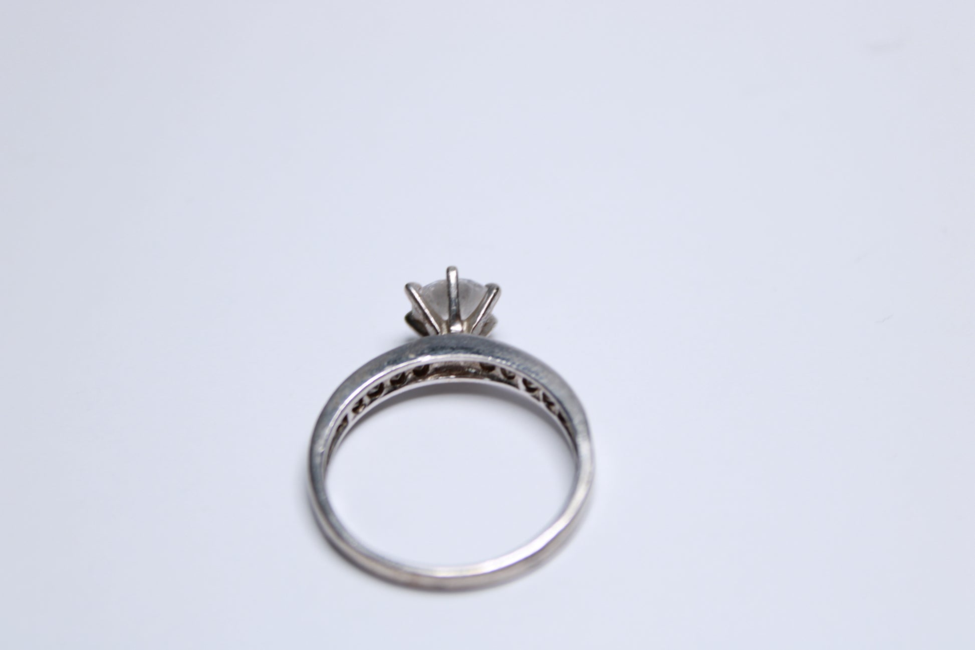 Vintage Ladies Silver Ring (925) Solitaire - Gems Forgotten 