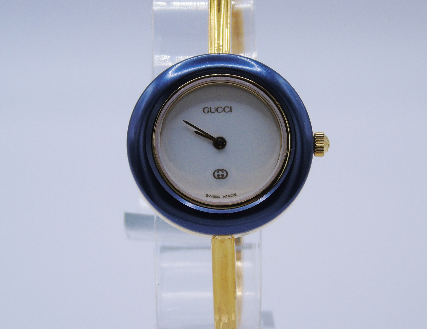 Vintage Gucci Change Bezel Watch – Gold-Plated with 10 Interchangeable Bezels & Box - Gems Forgotten 