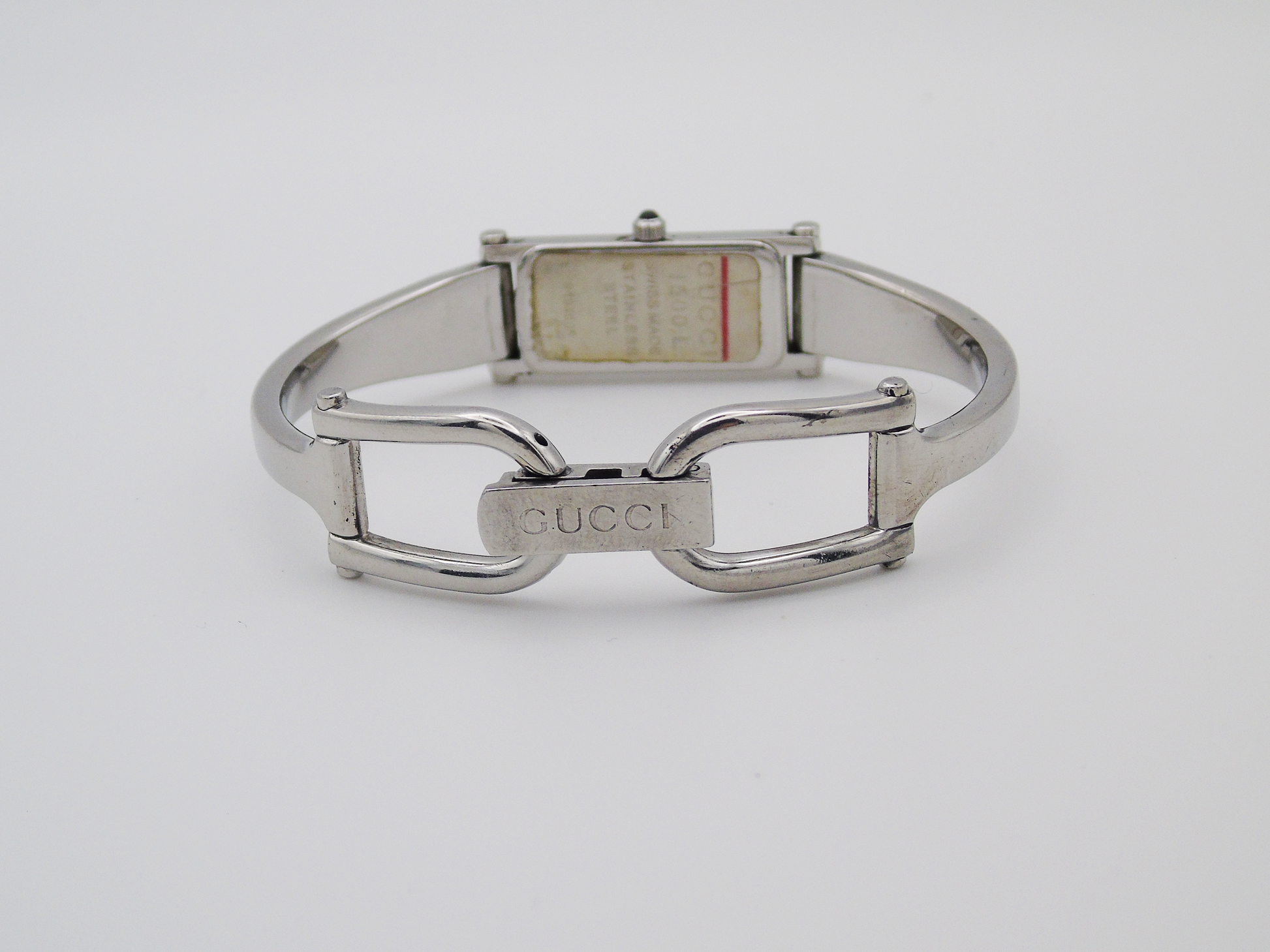 Vintage Gucci Watch Womens MOP Tank Watch Pink Mother of Pearl Dial Box Papers (Copy) - Gems Forgotten 