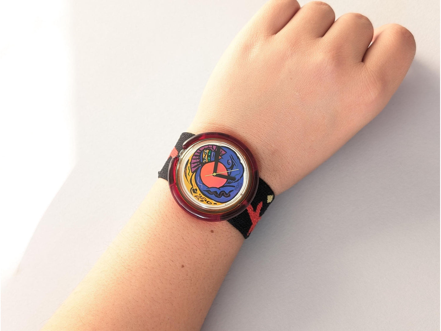 Vintage Tribal Pop Swatch Watch Rare Unique Colourful 90s Watch Quartz Swiss Watch Vintage Retro Fashion - Gems Forgotten 