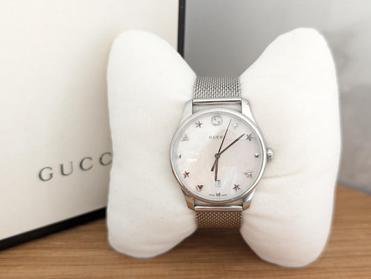 Gucci G-timeless MOP Watch Mother of Pearl Dial Quartz - Gems Forgotten 