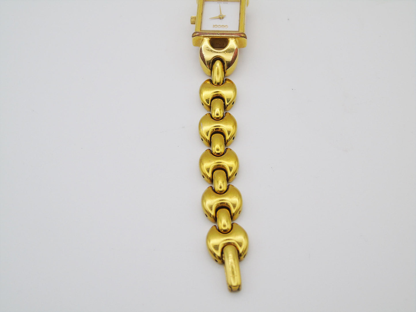 Gucci Ladies Gold Watch – Rare Gucci 1800L Model with Tank Watch Face & Interchangeable Straps - Gems Forgotten 