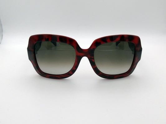 Vintage Valentino Ladies Oversized Sunglasses – Brown Red Frame with Black Shades - Gems Forgotten 