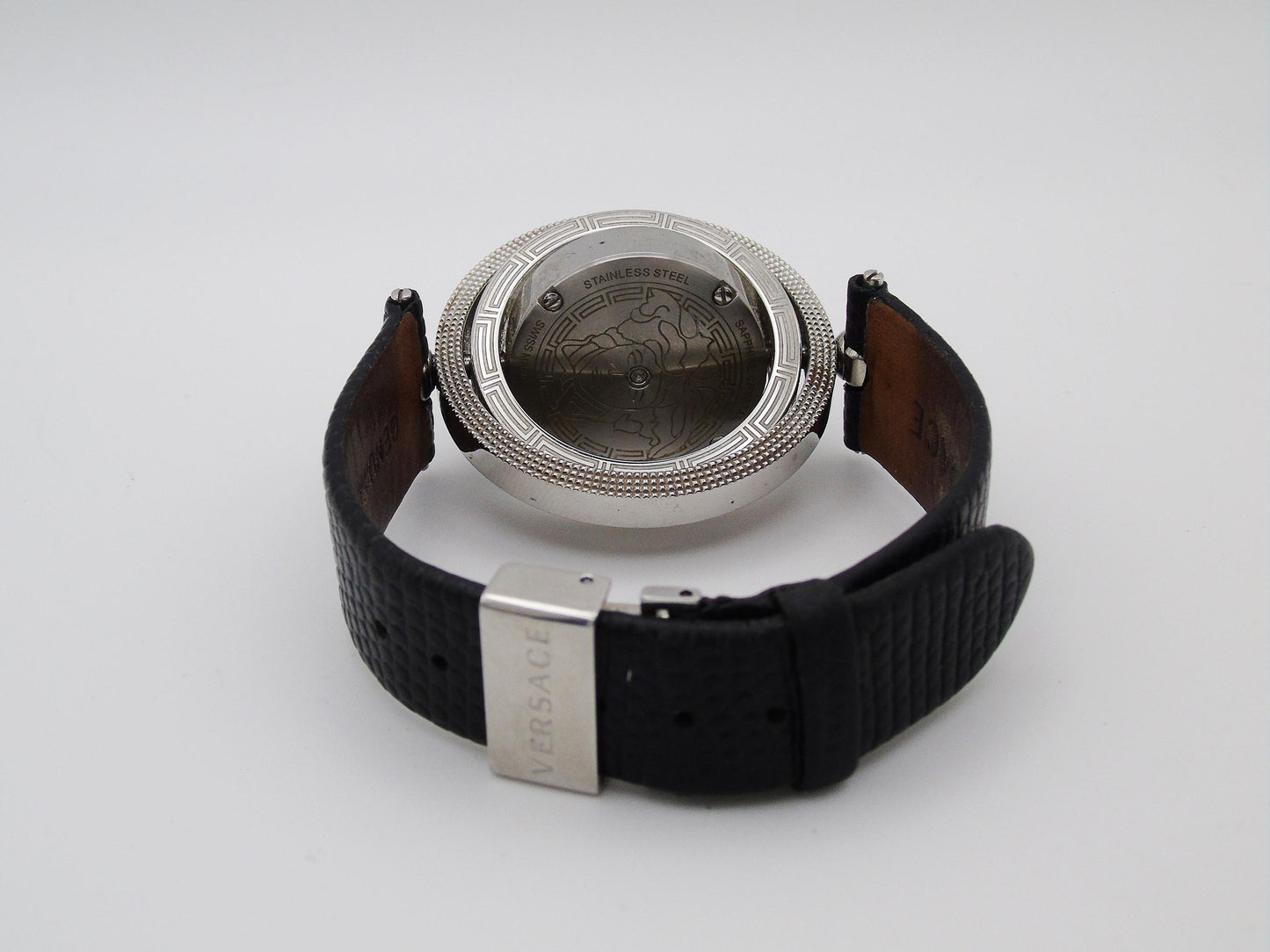 Versace EON Watch Mother of Pearl Medusa Dial - Designer Silver Tone Wristwatch  Bracelet - Gems Forgotten 
