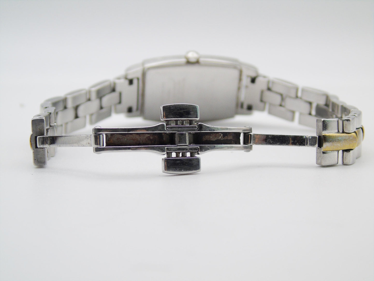 Vintage Tissot Ladies Watch Two Tone Gold and Silver Tone Quartz Swiss Tank Watch