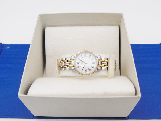 Tissot Ladies Watch Silver and Gold Tone Swiss Quartz Watch Small Wrist Elegant Steel