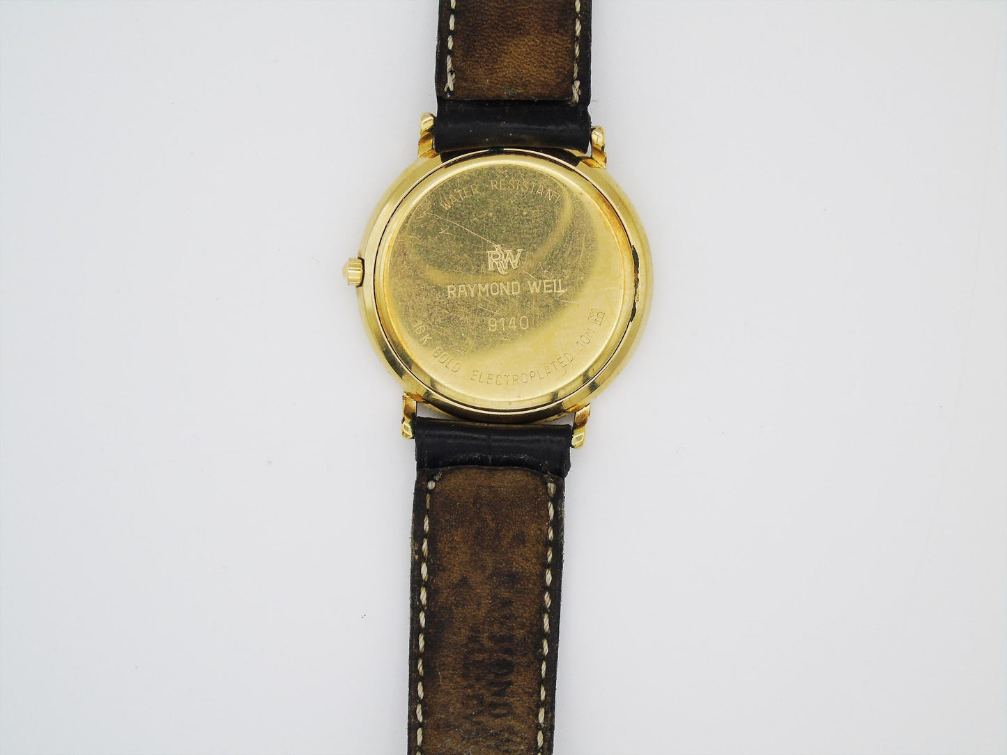 Vintage Raymond Weil Mens watch Date Function Quartz Gold Wristwatch