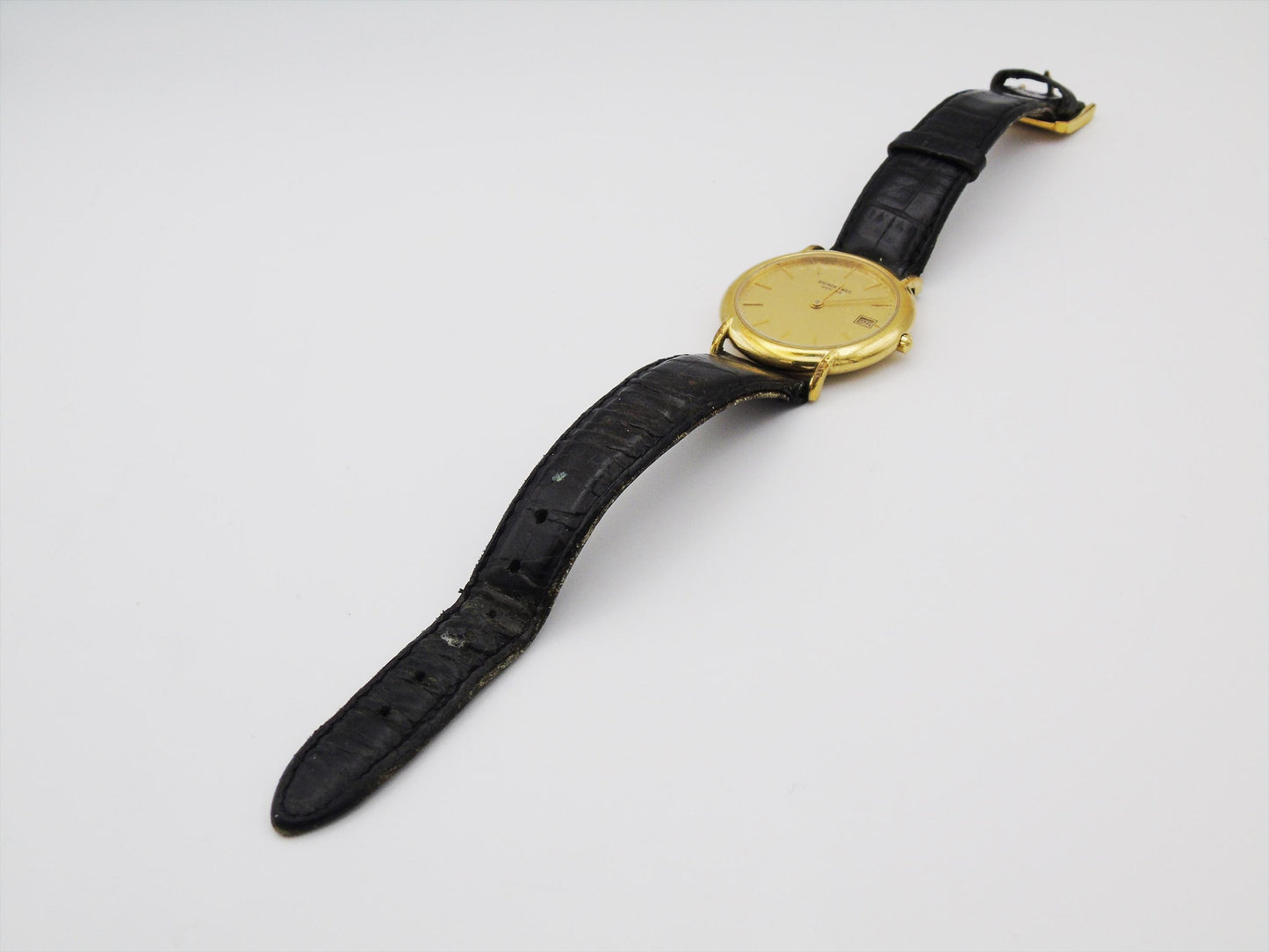 Vintage Raymond Weil Mens watch Date Function Quartz Gold Wristwatch